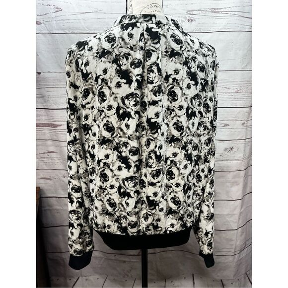 Apt 9 XL black and white zip up light weight jacket (#2061) - Picture 2 of 4